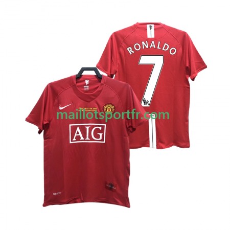 Maillot de Foot Manchester United RONALDO 7 2007 2008 Retro Domicile